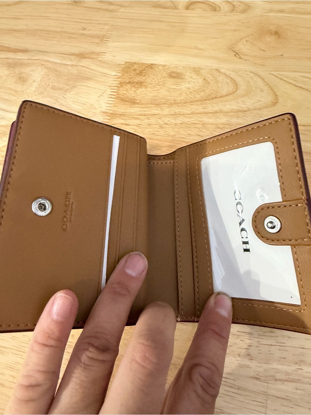 Coach White Wallet with Pink Flamingo Print - Picture 5 of 6